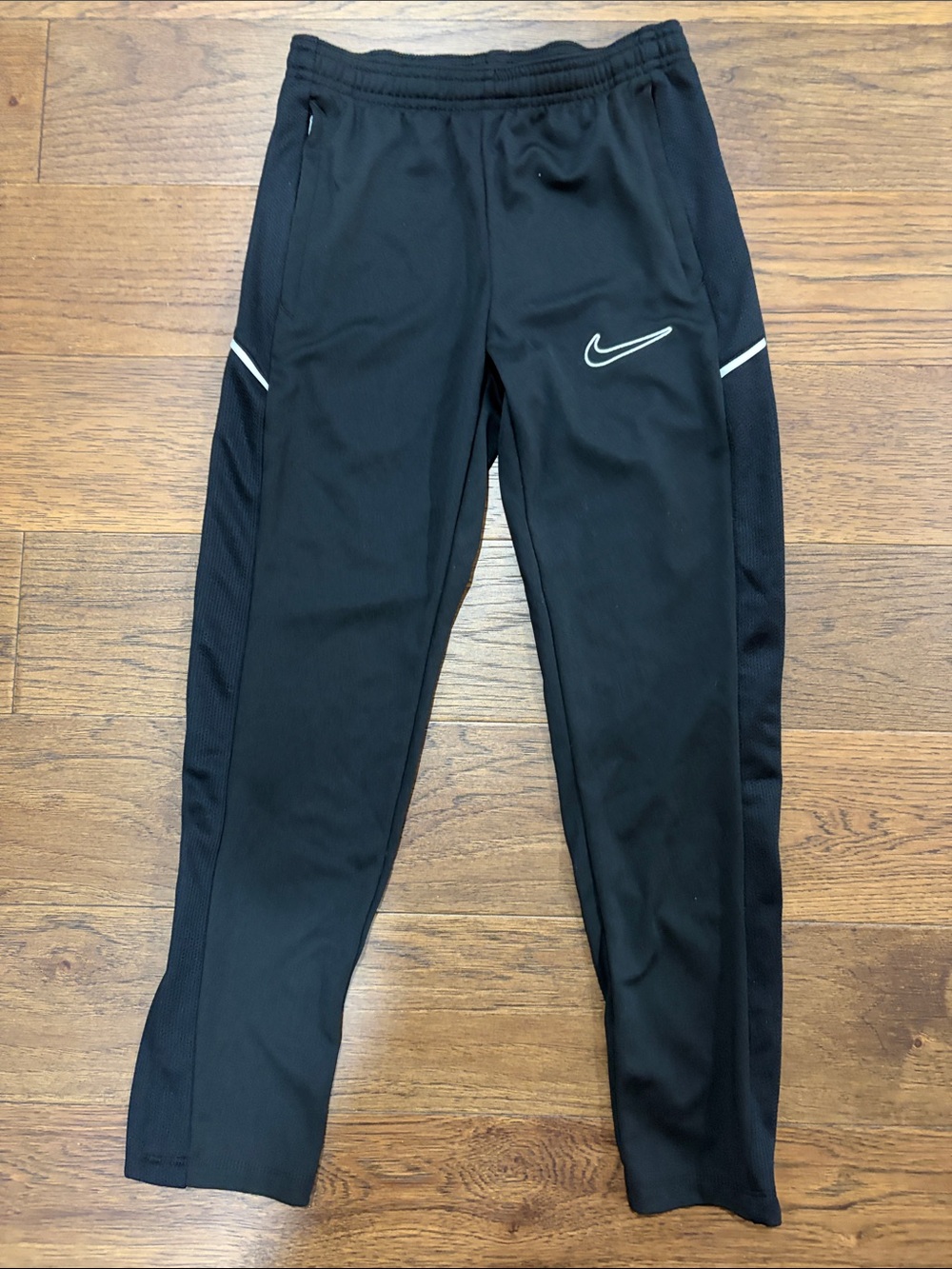 Nike Black Youth Training Joggers with White Swoosh